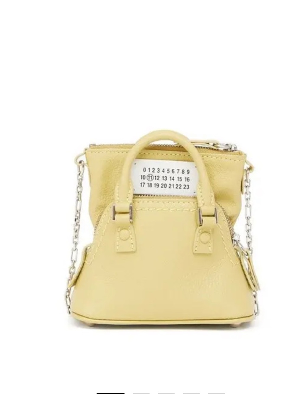 Maison Martin Margiela Mini Top-Handle Bag in Pale Yellow